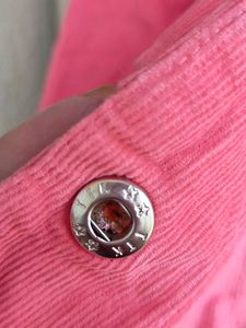 Pink Corduroy Ruffle Jacket For Girls