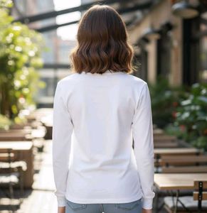 White Midium Sleeve T-shirt