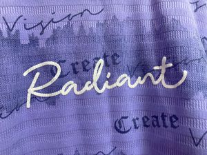 Purple &#34;Radiant&#34; And Green “Groovy” Graphic Tee