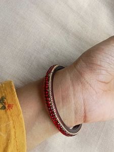 Stone Bangle Red Colour.Not Used