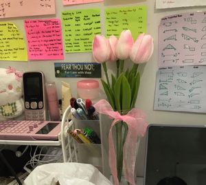 5 Pieces Of Pink Tulip Flowers