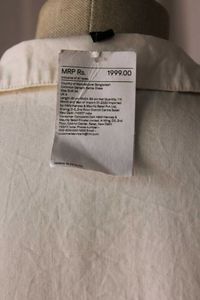 H&amp;M White Tie Up Dress