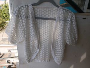 White Floral Lace Shrug