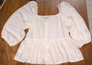 Sheer Button-Down Blouse