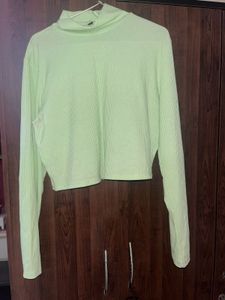 H&M Light Green Full Sleeved Sweatshirt