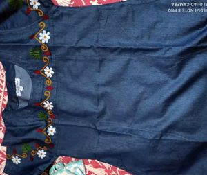 Embroidery Denim Dress