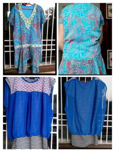 Blue Patterned Tops (2)