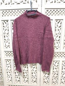 🎀 Imported Ribbed Knit Turtleneck A