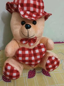 Cute Checkered Teddy Bear