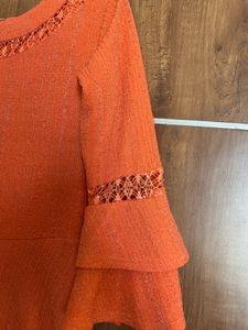 Coral Color Party Wear Gown