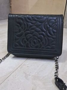 Black Quilted Crossbody Bag