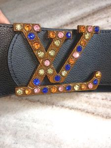 Lv Buckle Wide Belt