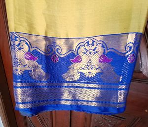 Olive Green Color Saree