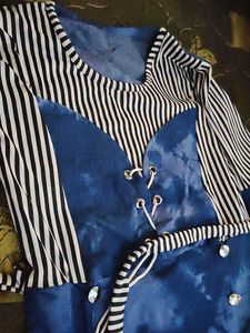 Unique Blue Tie-Dye Dress