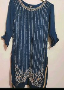 Sea🌊Blue Sharara Suit With Dupatta 34 Bust