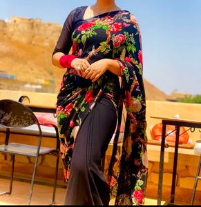 Floral Print Saree