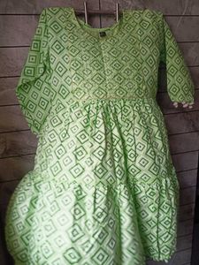 Green Tunic With Sequence Work
