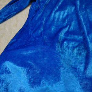 Blue Soft Velvet Kurta Salwar