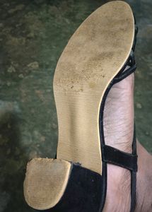 Black Velvet Sandal