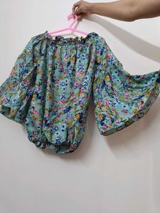 Floral Print Off-Shoulder Top