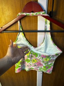 Multi Colour halter neck top