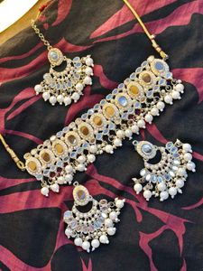 Pearl &amp; Mirror Jewelry Set