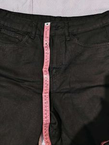 BARE Black Cropped Casual Denim(Waist-28)