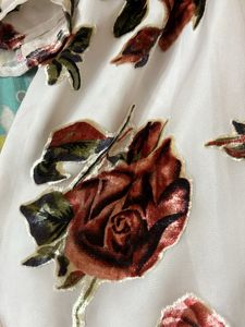 Beautiful White And Red Dress