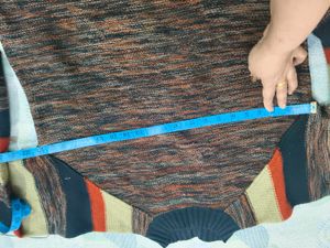 Striped Knit Unisex Sweater in xl size