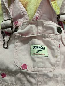 OshKosh Girl Pink Floral Overalls