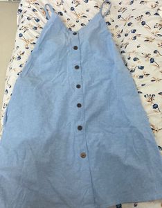 Light Blue Button-Front Sundress