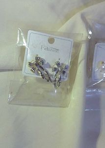 Korean bow and heart shape Earrings combo