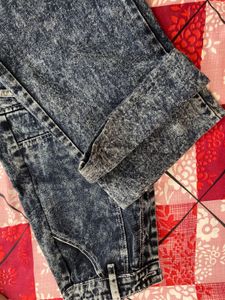 Acid Wash Cargo Jeans