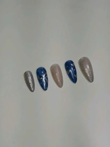 y2k bow Sparkling Stiletto Nail Set