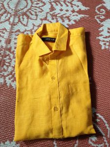 Yellow Long Sleeve Button-Down Shirt