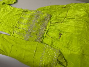 Green Embroidered Kurta Set