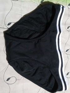 Black Striped Panties