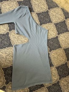 Cut Out Blue Bodycon Dress