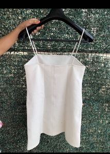 Zara white mini dress 🎀🦢🤍