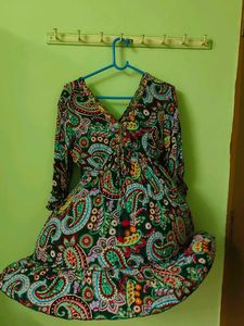 Paisley Print Mini Dress