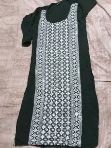 Dark Green Colour Kurti