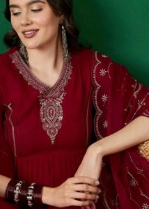 Floral A-line Kurta And Sharara With D