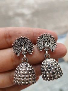 Peacock Jhumka Earrings