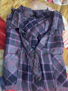 Plaid Button-Down Shirt