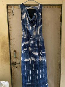 Blue Printed Dress