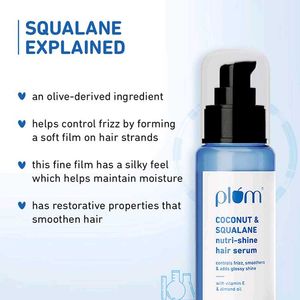 Plum Coconut Nutri-Shine Hair Serum For Smooth, Sh