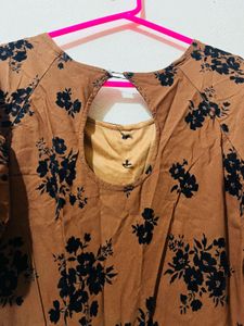 Brown Floral Maxi Dress