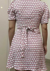 Cherry Print Wrap Dress