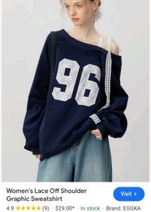 Printeresty Off Shoulder Sweatshirt ✨️
