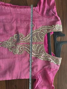 Pink Embroidered Kurta